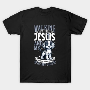 Jesus and dog - American Leopard Hound T-Shirt